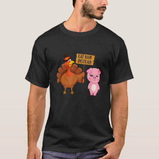 豚の恋人おもしろいことわざハッピートークデイ男女性 Tシャツ