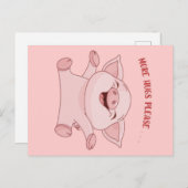 豚の恋人のために | ピグデザイン | 誕生日贈与 シーズンポストカード (正面/裏面)