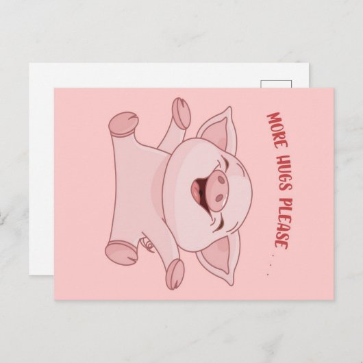 豚の恋人のために | ピグデザイン | 誕生日贈与 シーズンポストカード (正面/裏面)