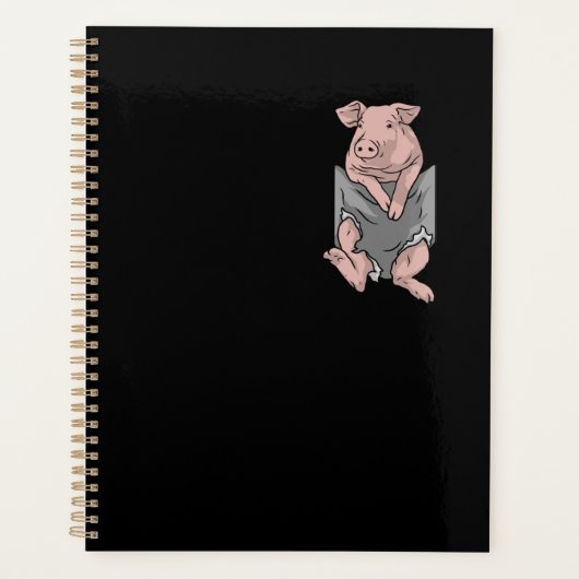 豚の恋人のための豚のギフト女性ブタのギフト豚 プランナー手帳 (正面)