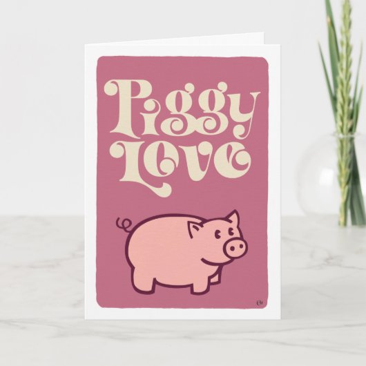 豚の愛空白の カード (正面)