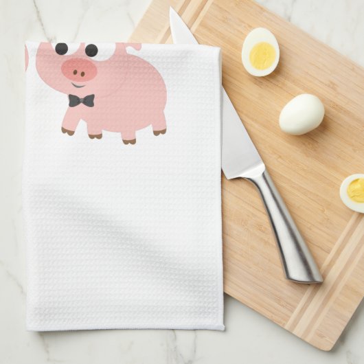 豚の愛 キッチンタオル (四つ折り)