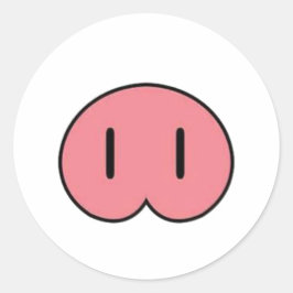 豚の排泄シール ラウンドシール