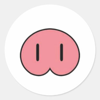 豚の排泄シール ラウンドシール