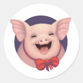 豚の日おめでとう！ ラウンドシール (正面)