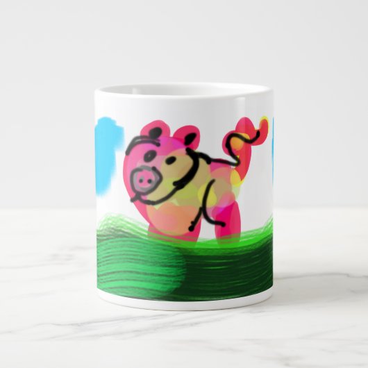 豚の春 ジャンボコーヒーマグカップ (正面)