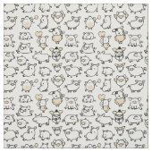 豚の模様 かわいいブタの紙 ファブリック (見本)