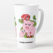 豚の温クールかいハート カフェラテマグ (右アングル)