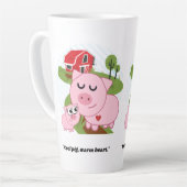 豚の温クールかいハート カフェラテマグ (左アングル)