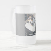 豚の犬-生まれ飲みたい! フロストグラスビールジョッキ (正面左)