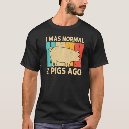 豚の男性へ女性ベーコンアニマル豚農家豚 Tシャツ (正面)