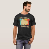 豚の男性へ女性ベーコンアニマル豚農家豚 Tシャツ (正面フル)