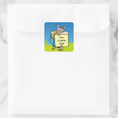 豚の看板 スクエアシール (バッグ)