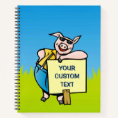 豚の看板 ノートブック (正面)