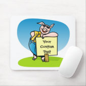 豚の看板 マウスパッド (マウス)