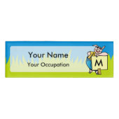 豚の看板 名札 (正面)