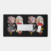 豚の羊の牛のチキンキッズ幼児おもしろいファームSqu デスクマット (キーボード&マウス)