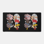 豚の羊の牛のチキンキッズ幼児おもしろいファームSqu デスクマット (正面)