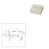 豚の肉切りグラフ(2) ラバースタンプ (押印)