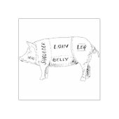 豚の肉切りグラフ(2) ラバースタンプ (インプリント)