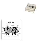 豚の肉切りチャート ラバースタンプ (押印)