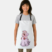 豚の花嫁のウェディングドレス.PNG エプロン (インサイチュ)