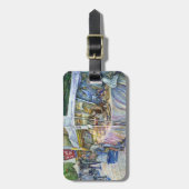 豚の角とワ飛んでいるインのアロットラゲッジタグ ラゲッジタグ (正面縦)