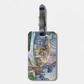 豚の角とワ飛んでいるインのアロットラゲッジタグ ラゲッジタグ (裏面縦)