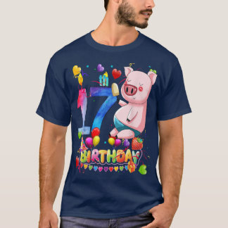 豚の誕生日パーティー17歳の男の子17番目の豚の誕生日 Tシャツ