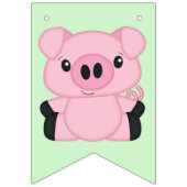 豚の誕生日パーティー バンティングフラッグ (第1の旗)