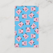 豚の赤ちゃんシャワーファームブルーボーイ エンクロージャーカード (裏面)
