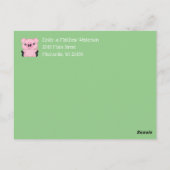 豚の赤ちゃんシャワーファーム ポストカード (裏面)