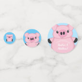 豚の赤ちゃんシャワー コンフェッティ (正面)