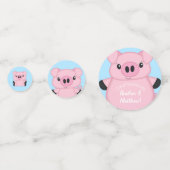 豚の赤ちゃんシャワー コンフェッティ (裏面)