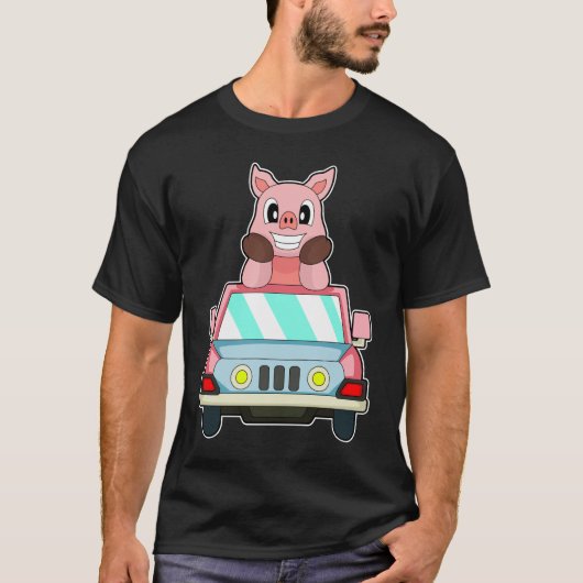 豚の車 Tシャツ (正面)