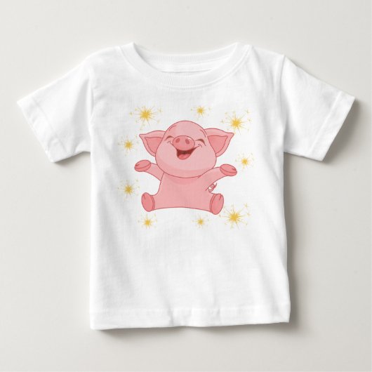 豚の輝きの年 ベビーTシャツ (正面)