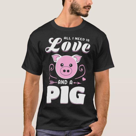 豚の農家おもしろいギフトファームライフアニマルズホッグ Tシャツ (正面)