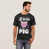 豚の農家おもしろいギフトファームライフアニマルズホッグ Tシャツ (正面フル)