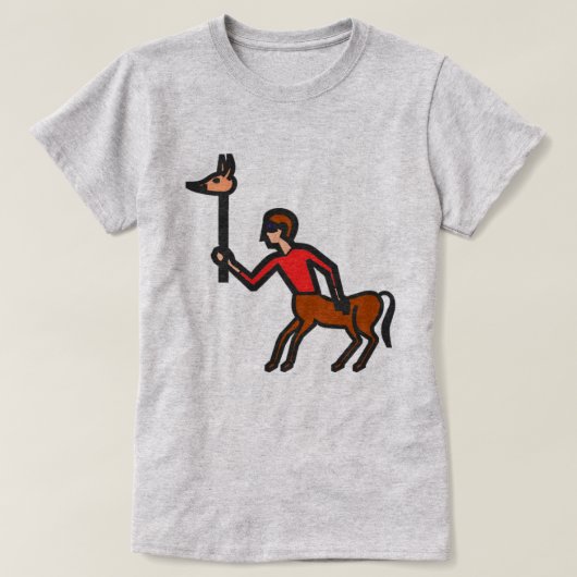 豚の頭を棒に付けたケンタウロス Tシャツ (デザイン正面)