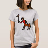 豚の頭を棒に付けたケンタウロス Tシャツ (正面)