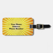 豚の頭；黄色 ラゲッジタグ (正面横)