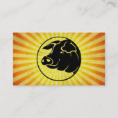 豚の頭;黄色 名刺 (裏面)