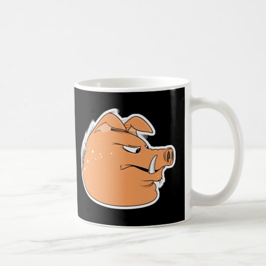 豚の顔 コーヒーマグカップ (右)