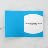 豚の飛んでいる退職カード カード (内部)