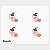 豚の魔女 楕円形シール (シート)