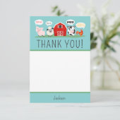 豚の鳴き声 羊の鳴き声 牛の鳴き声 ありがとう 農場の動物パーティー 子どもたち サンキューカード (スタンド正面)