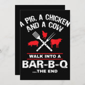 豚の鶏がバーのBBQに入る シーズンカード (正面/裏面)