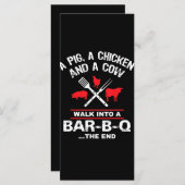 豚の鶏がバーのBBQに入る メニュー (正面/裏面)