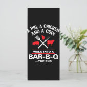 豚の鶏がバーのBBQに入る メニュー (スタンド正面)