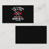 豚の鶏がバーのBBQに入る 名刺 (正面/裏面)